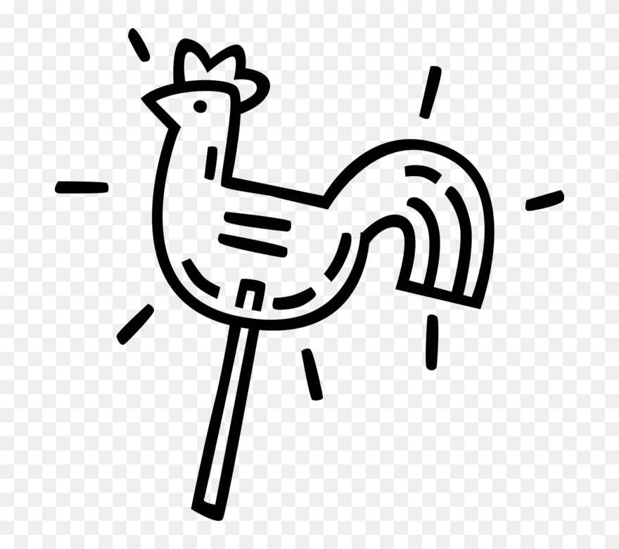 Vector Illustration Of Weather Vane Or Weathercock Clipart