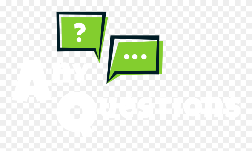 Logo White Large - Any Question Png Clipart