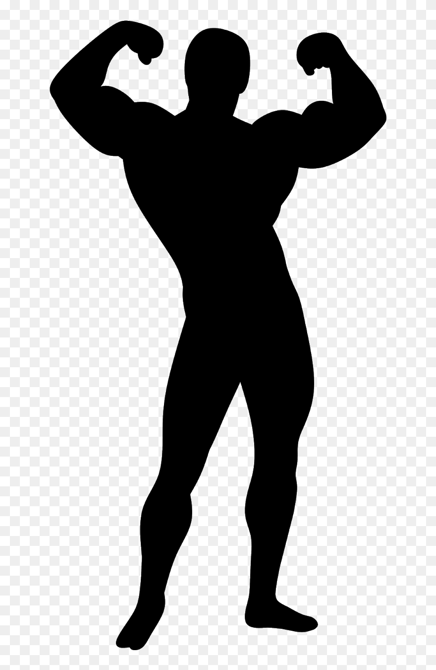 Bodybuilder Silhouette Clipart