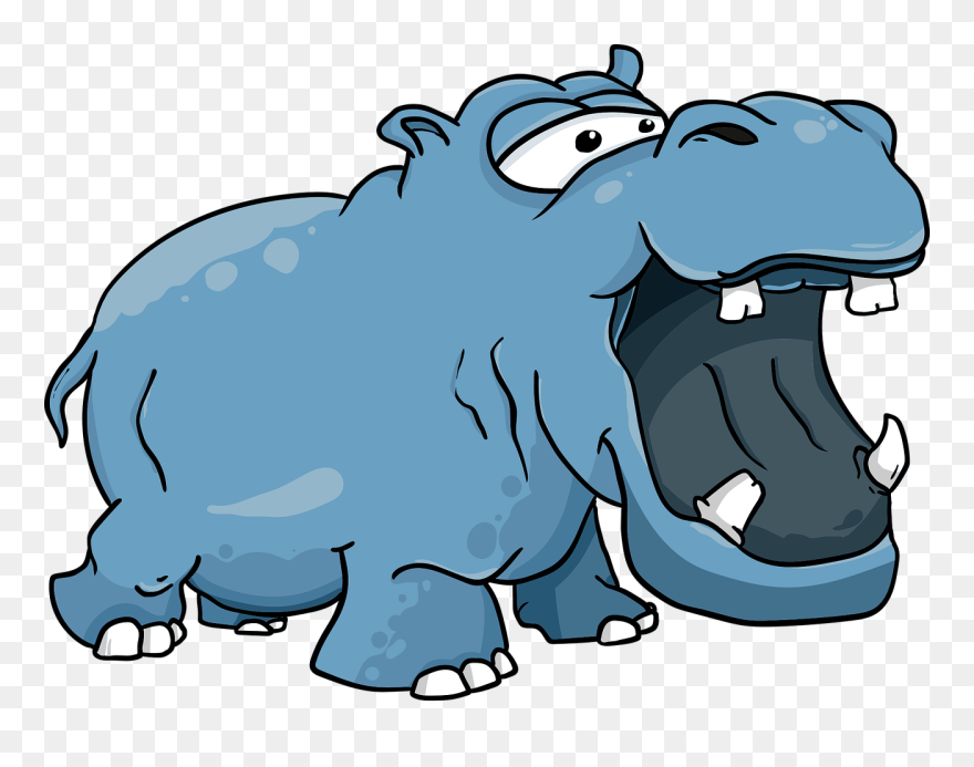 Gambar Kartun Kuda Nil Clipart