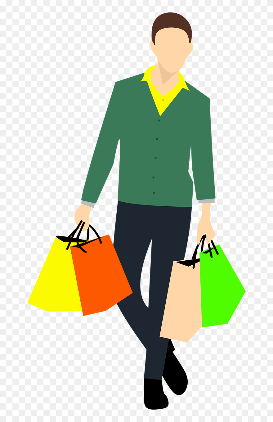 Shopping Bags & Trolleys Grocery Store Fukuoka - Man With Shopping Bags Png Clipart
