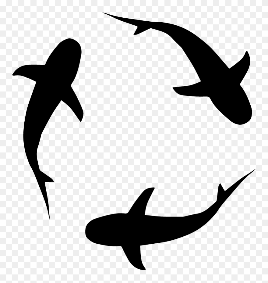 Sharks Samsung Phone Sticker - Tiburon En Circulo Dibujo Clipart