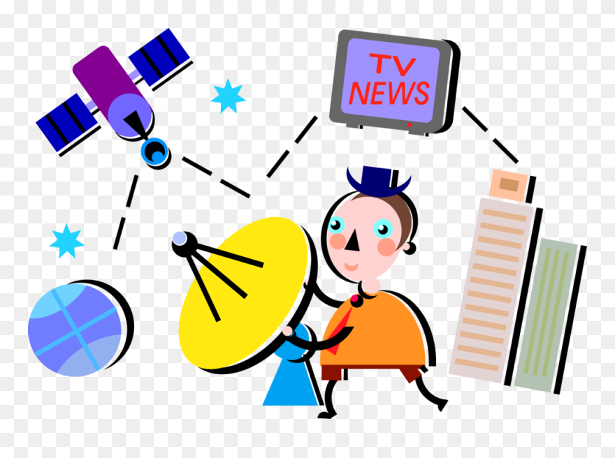 Vector Illustration Of Global Telecommunication With Clipart