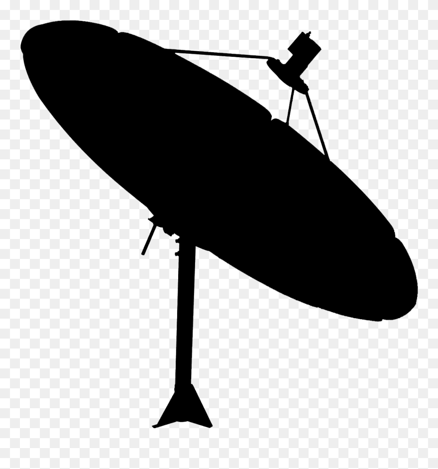 Black Satellite Icon Antenna Silhouette Boat - Boat Clipart
