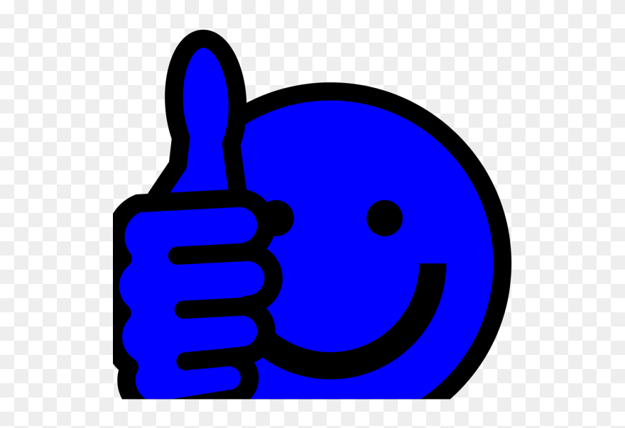 Blue Thumbs Up Png Icons - Smiley Clipart
