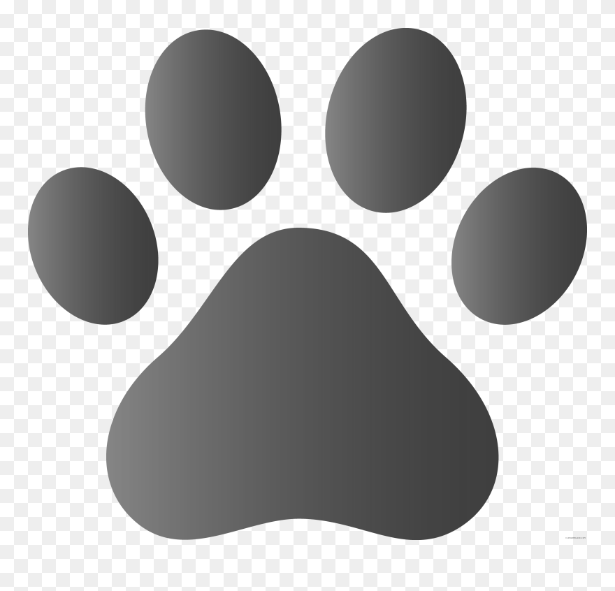 Dog Paw Clipart Black And White Svg Download Dog Paw - Paw Print Png Free Transparent Png