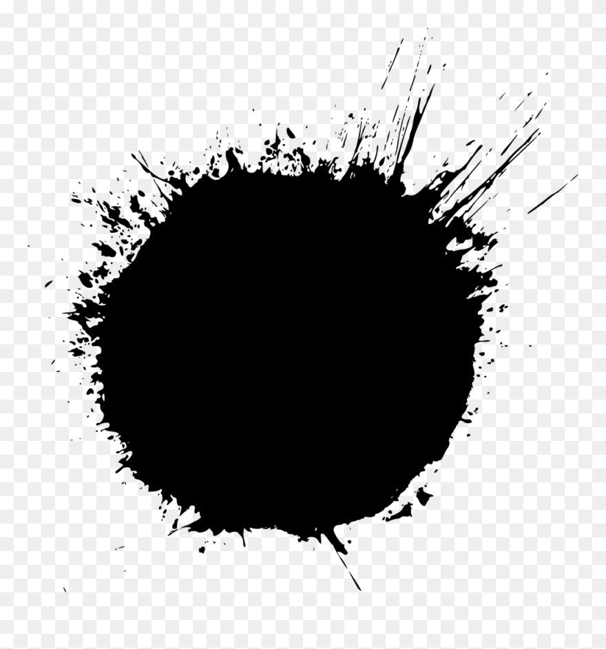 Circle Splash Png - Black Color Splash Png Clipart