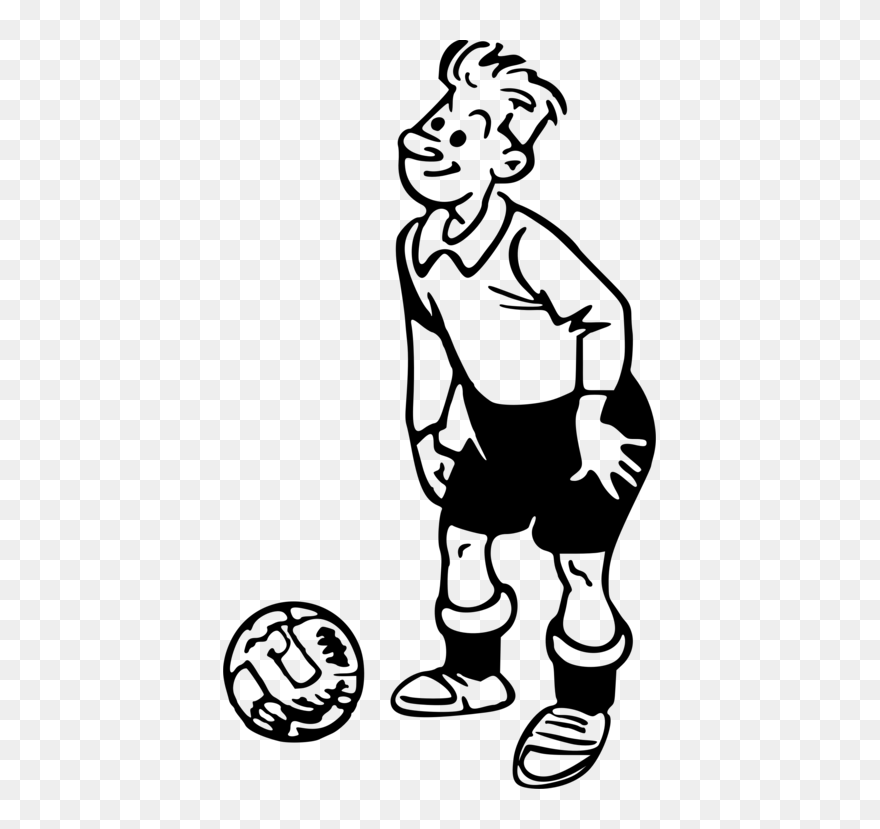 Transparent Football Player Clipart - Drawing Of Football Player Cartoon - Png Download