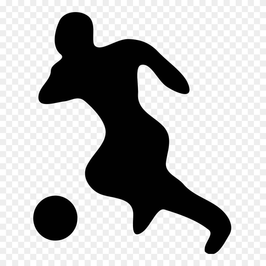 Football Player Silhouette Clip Art - Silhouette Png Soccer Player Clipart Transparent Png