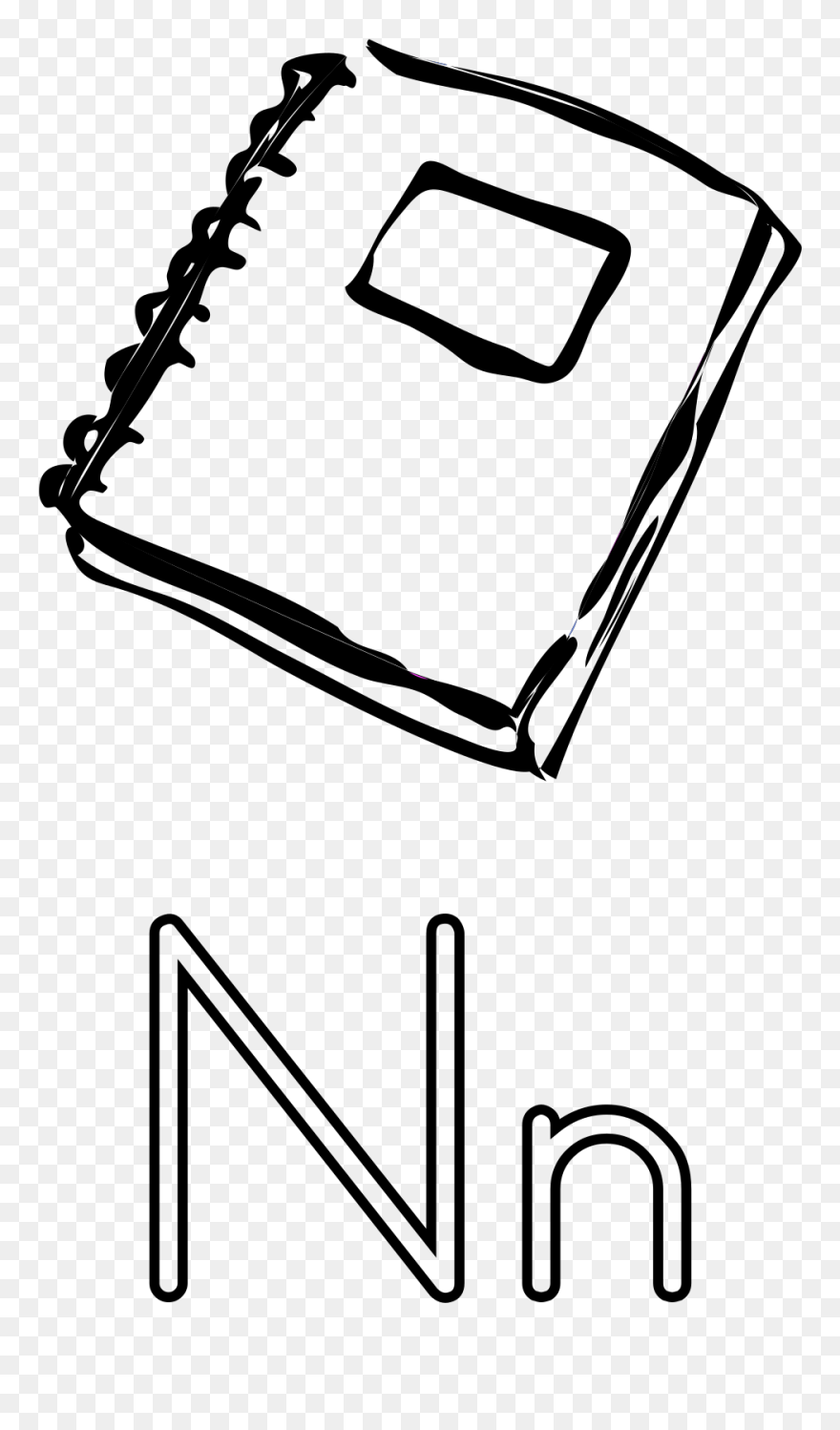 Notebook Clipart Black And White - Png Download