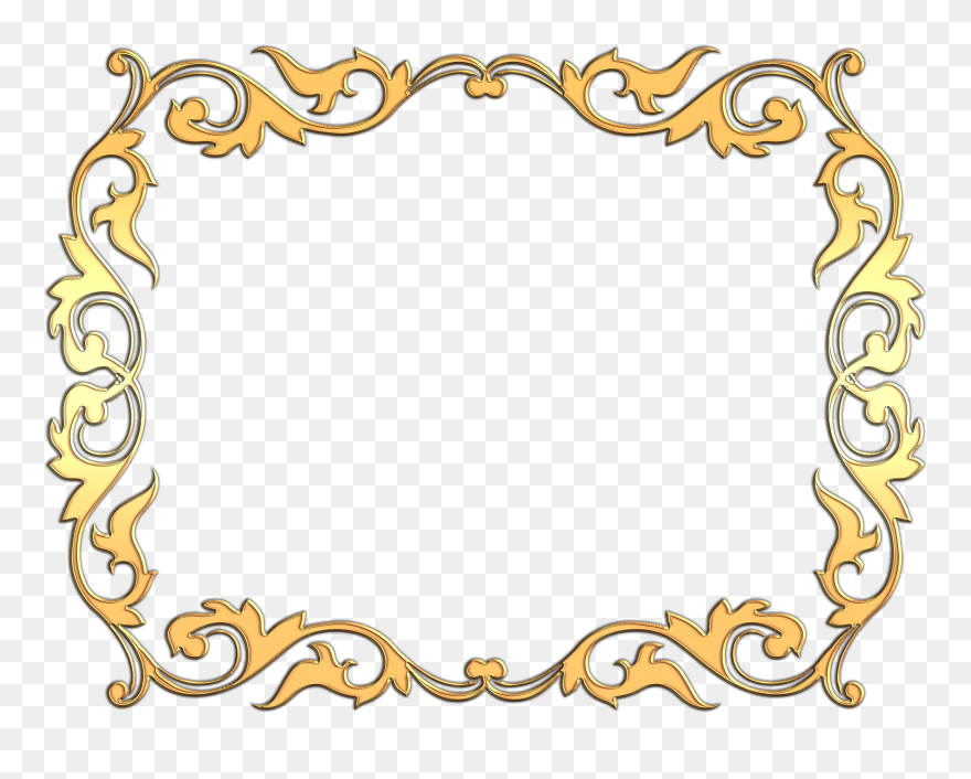 Bordes Decorativos Dorados Clipart