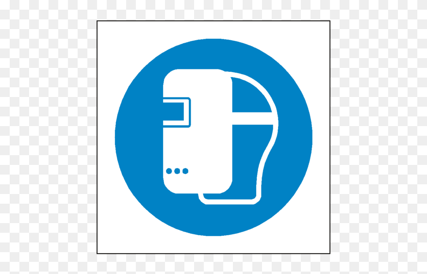 Welding Clipart Welding Helmet - Wear Welding Mask Sign - Png Download
