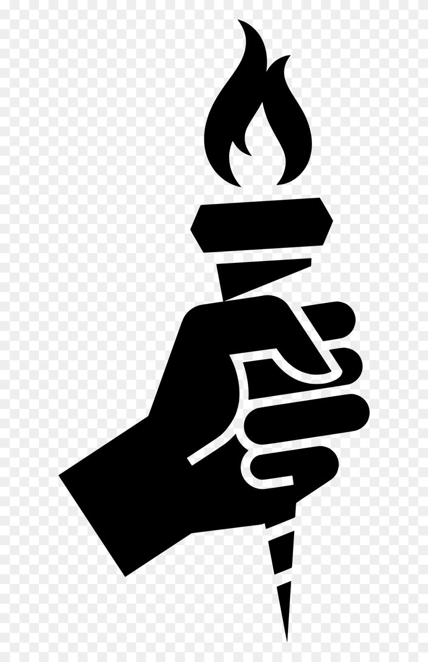Silhouette Fire Torch Png Clipart