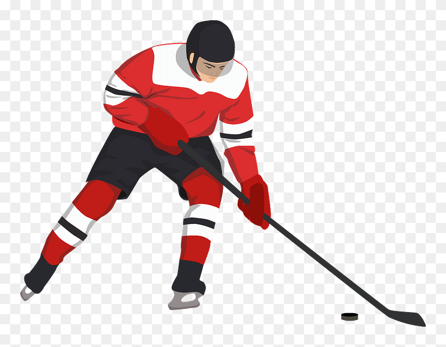 Hockey Player Clipart - College Ice Hockey - Png Download