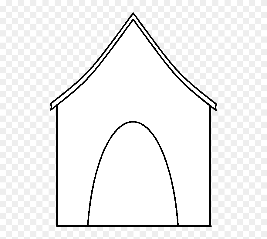 Black And White Dog House Clipart Picture Library Graphics - Circle - Png Download