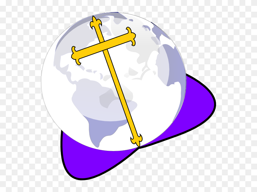 Clipart Globe Fancy - Transparent Globe And Cross - Png Download