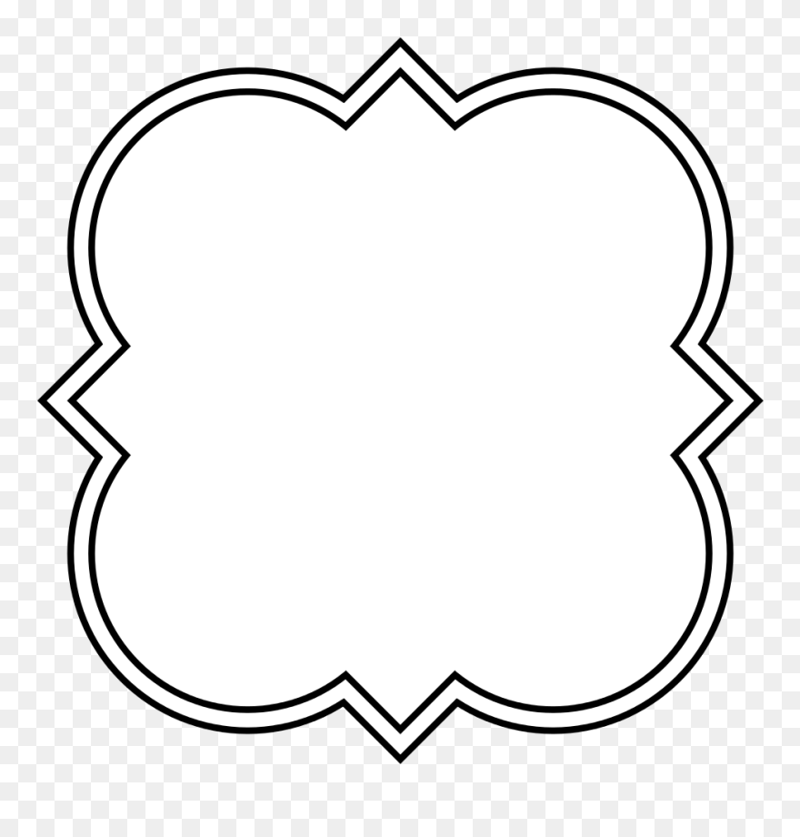 Text Shape Cliparts - Quatrefoil Clipart - Png Download