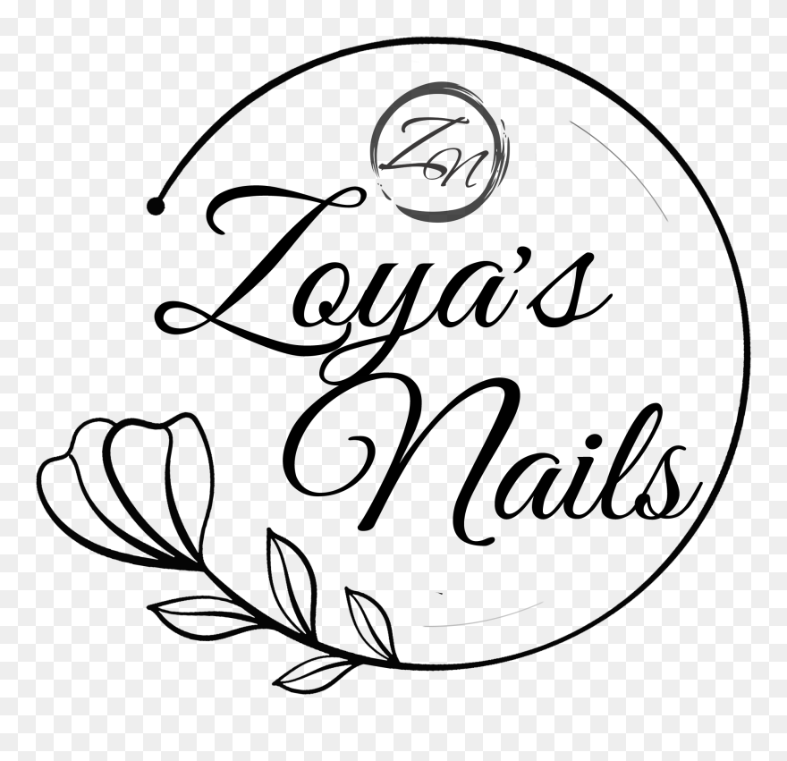 Zoya"s Nails - Line Art Clipart