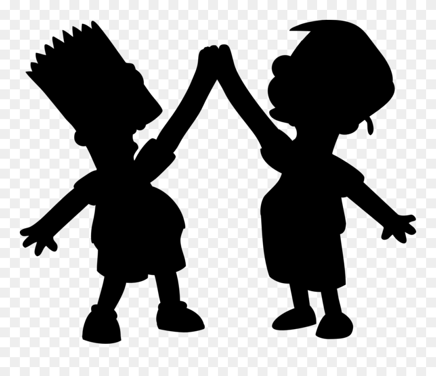 Silhouette Drawing Stock Photography Holding Hands - Darsi La Mano Disegno Clipart