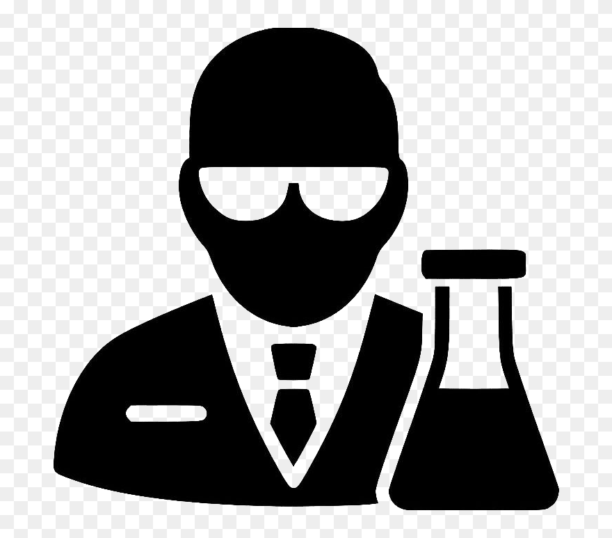 Laboratory Chemist Png Picture - Scientist Black And White Clipart
