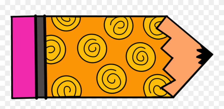Spiral Dot One Pencil Clipart - Png Download