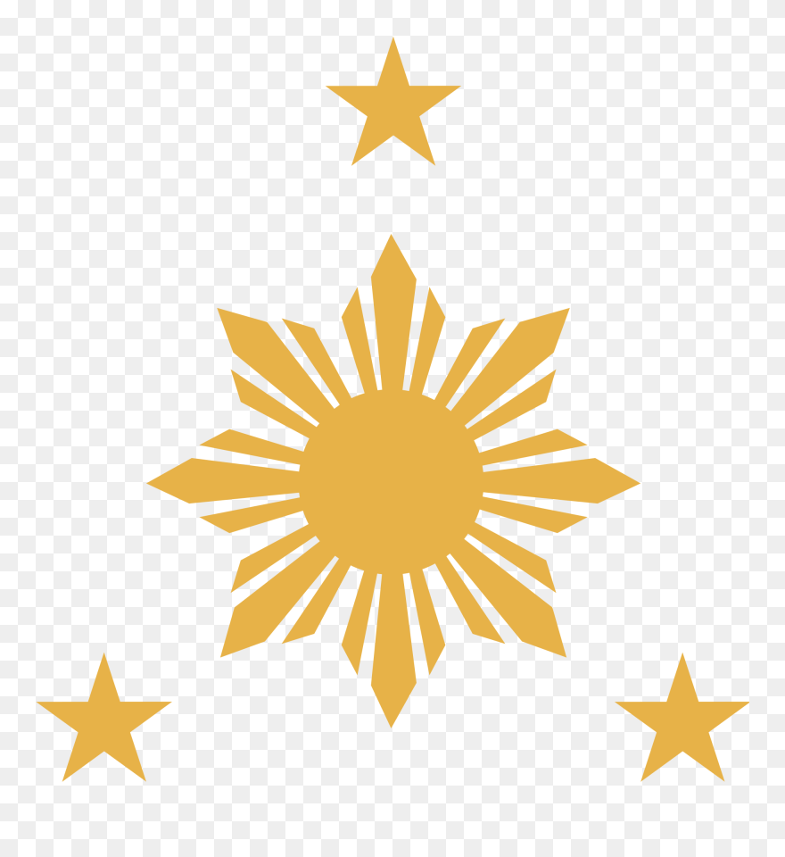 Philippines Sun Clipart Image Black And White File - Philippine Flag Sun Png Transparent Png