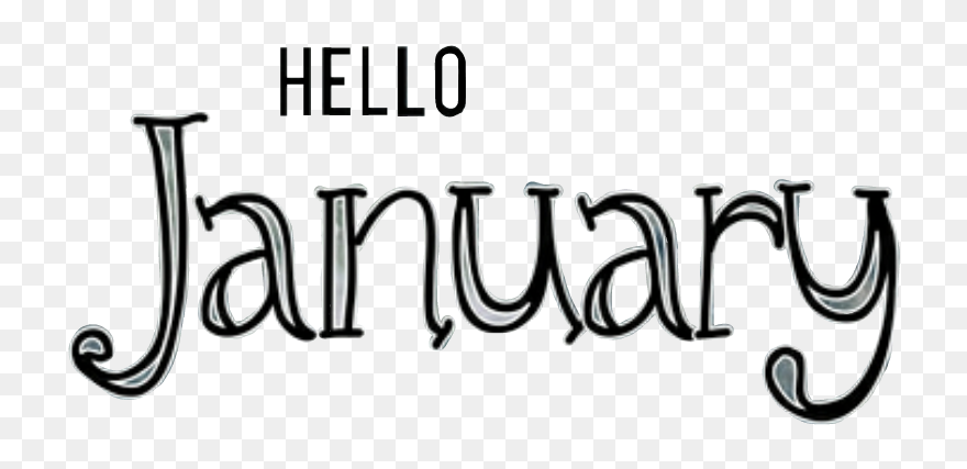 #hellojanuary #january #enero #sticker - January Calligraphy Png Clipart