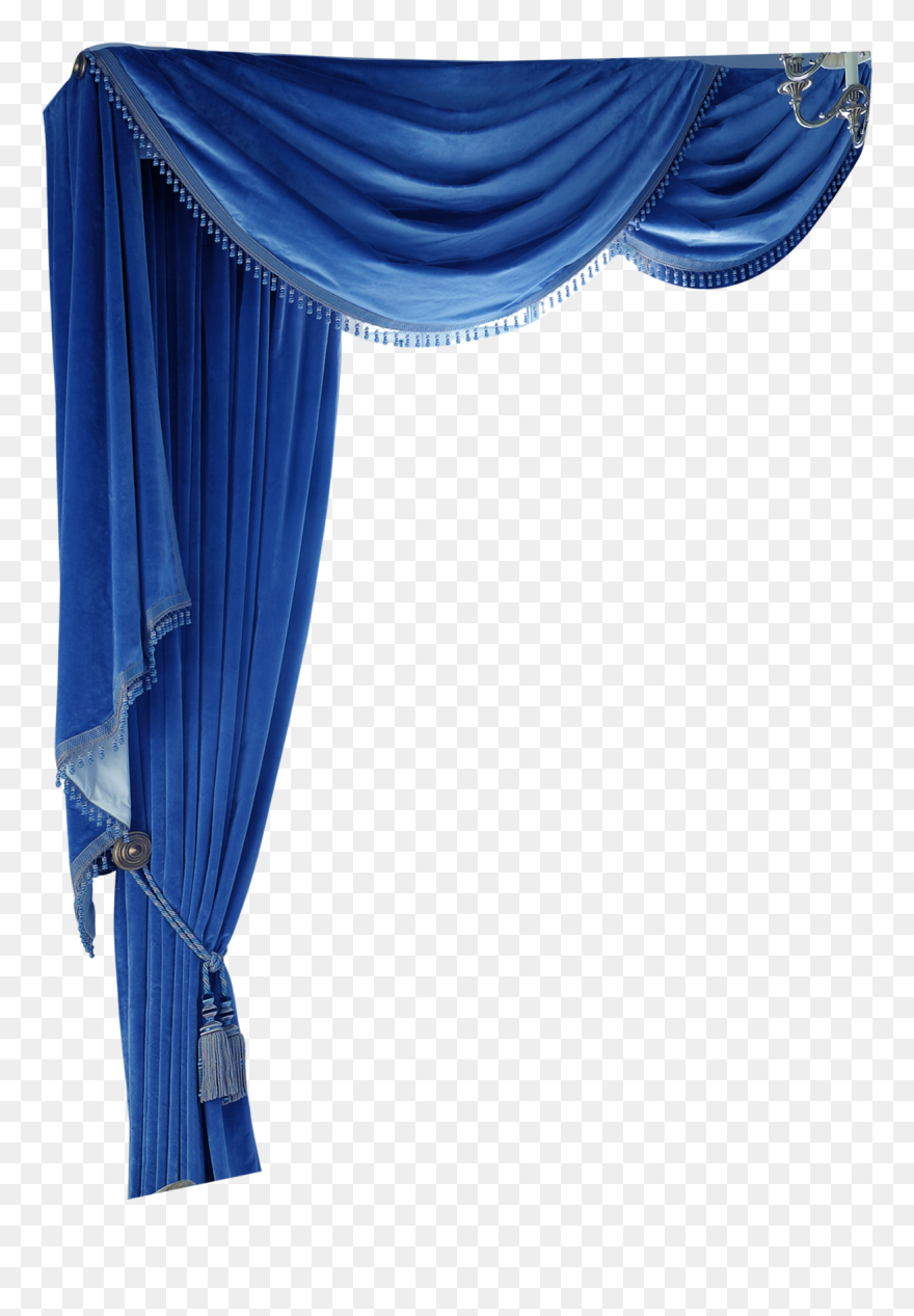 Blue Curtain Png - Background Blue Curtains Png Clipart
