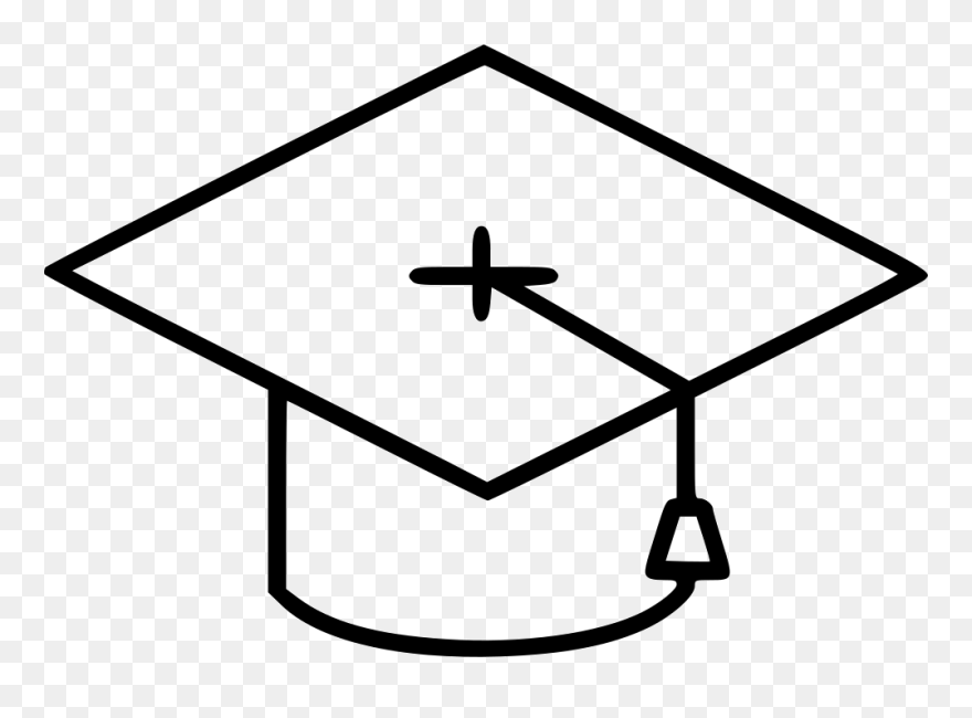 Graduation Hat - Book Png Black And White Logo Clipart