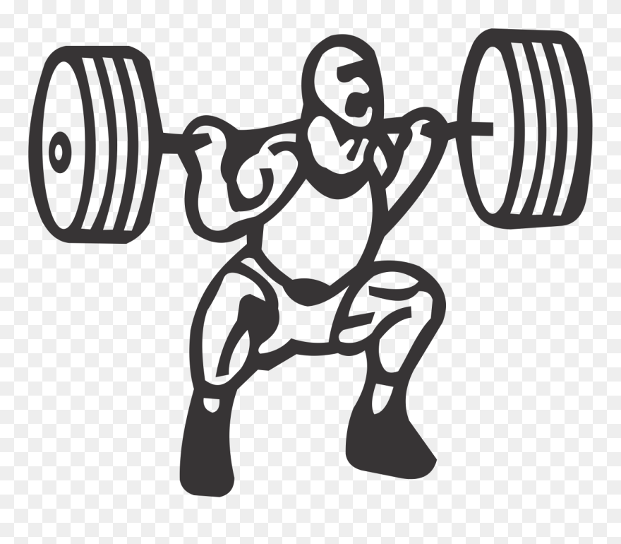 Weightlifter Drawing Clipart - Dumbbell Drawing Png Transparent Png