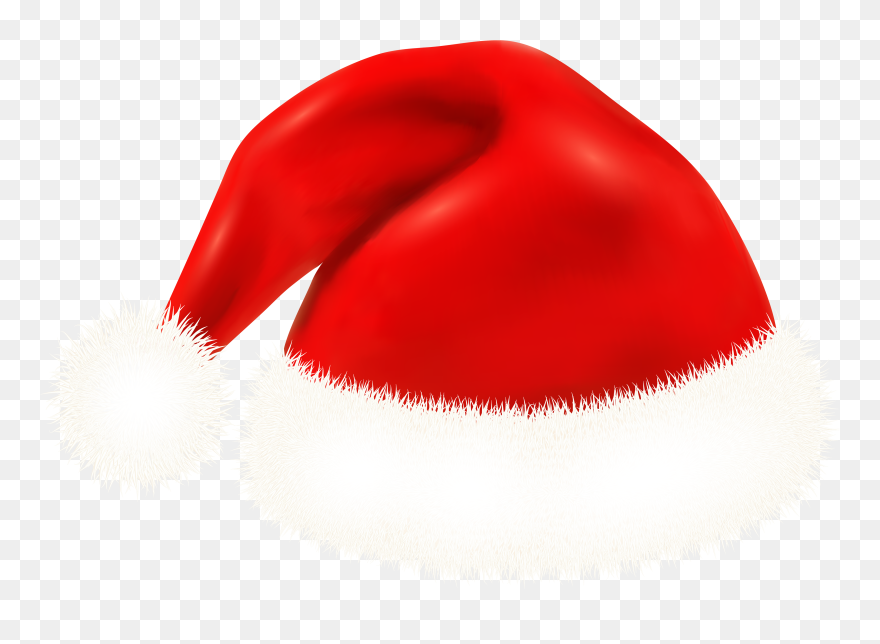 Transparent Santa Hat Clip Art - Transparent Santa Claus Hat Png Christmas Hat White