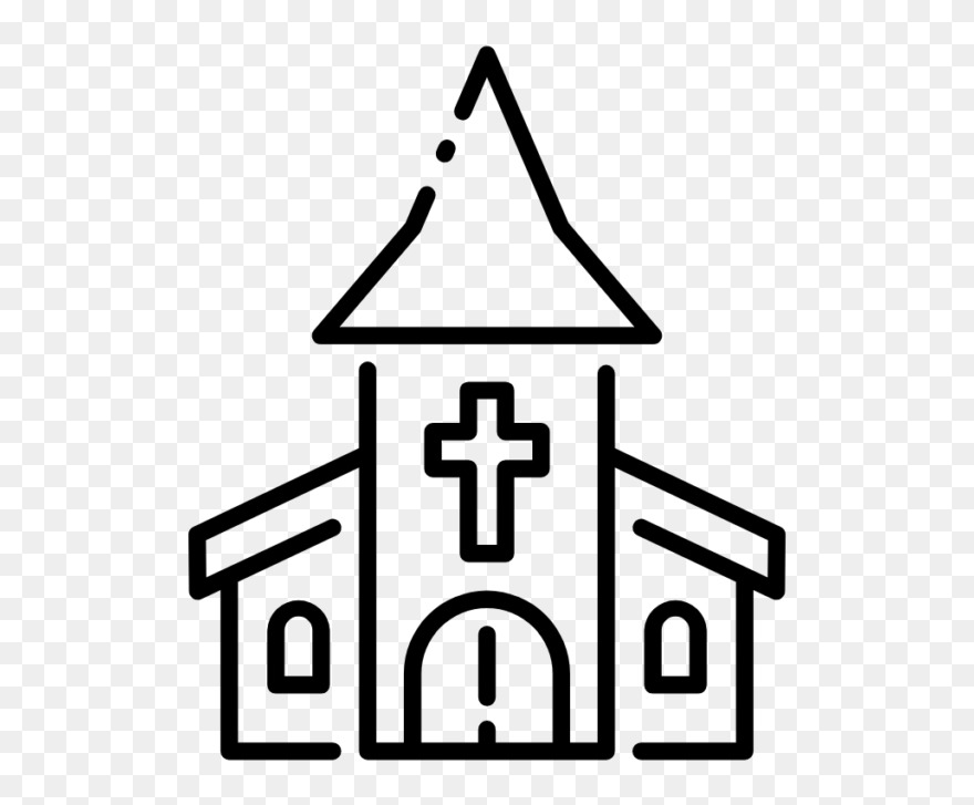 Simple Church Outline Clipart