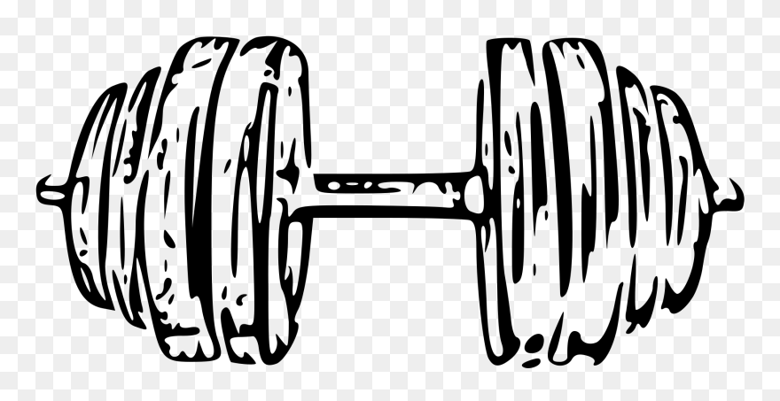 Weights Svg Dumbbell - Dumbbell Drawing Png Clipart