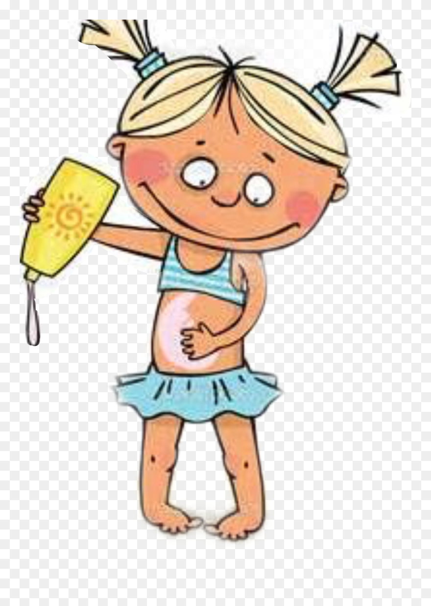 Sunscreen Is Important - Putting Baby Powder Clipart - Png Download