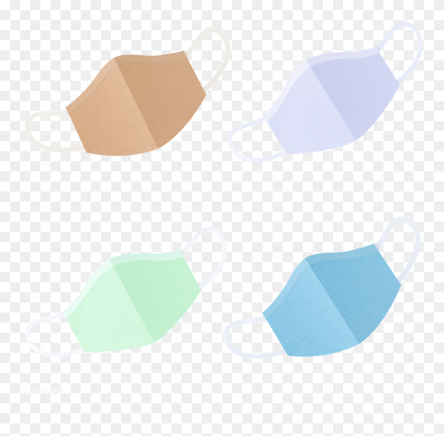 Paper Craft Surgical Mask Element Set Transparent Png Clipart