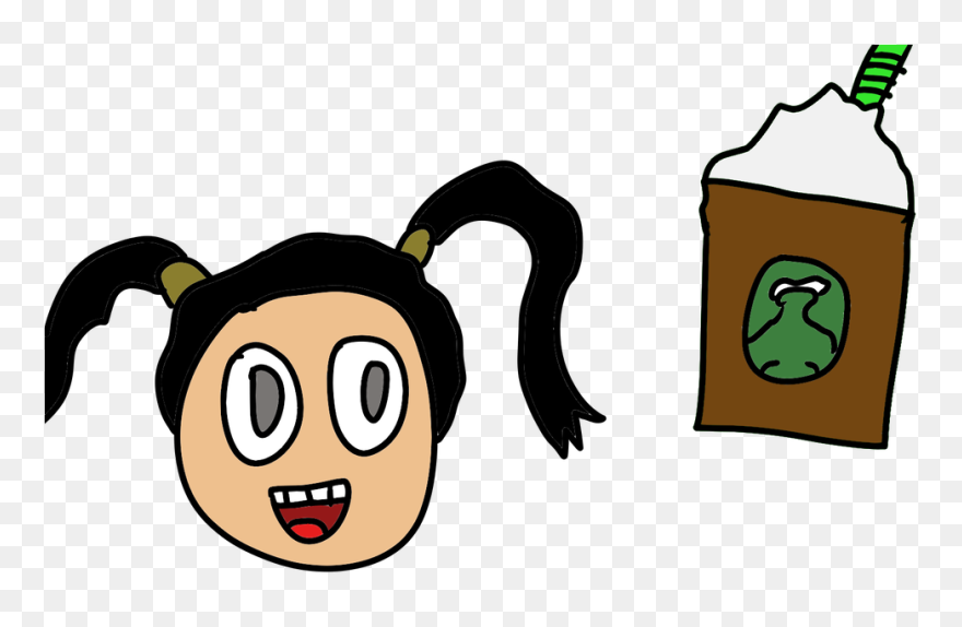 White Girl And Her Starbucks Milkshake - Starbucks Clipart