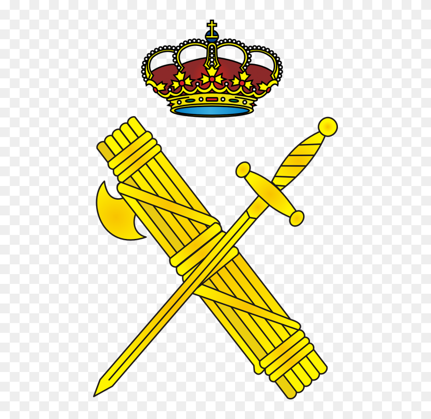 Crown Sword Axe - Escudo De La Guardia Civil Clipart