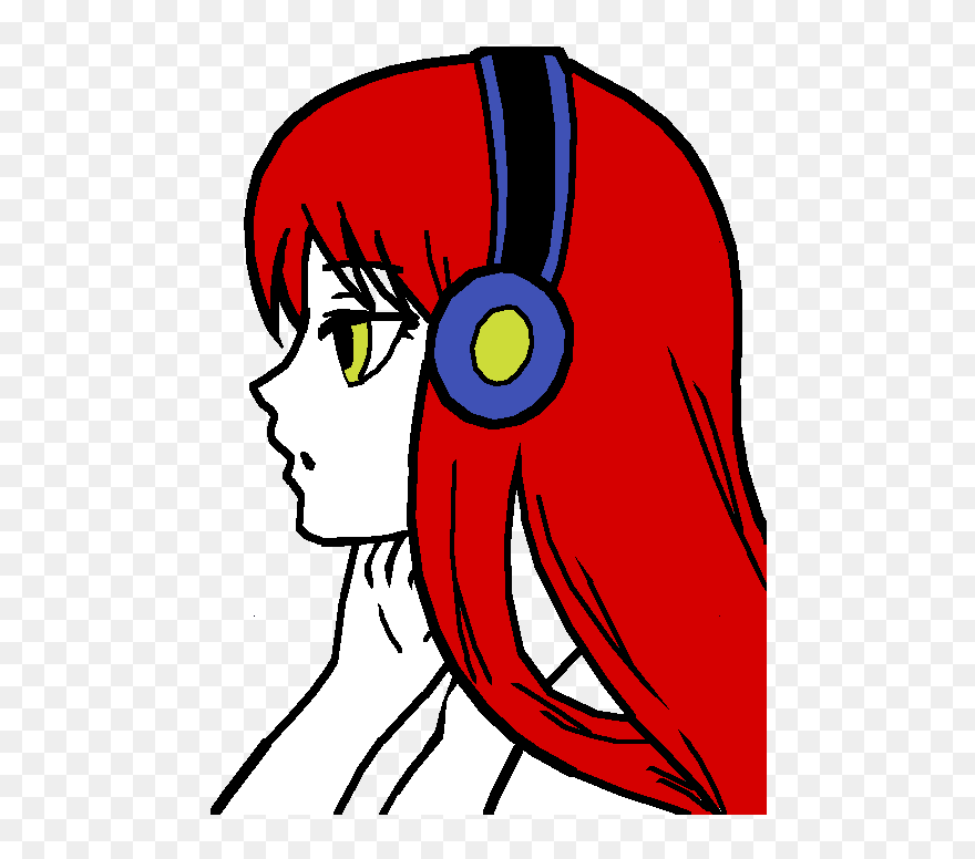 Transparent Crazy Person Clip Art - Girl Who Loves Music - Png Download