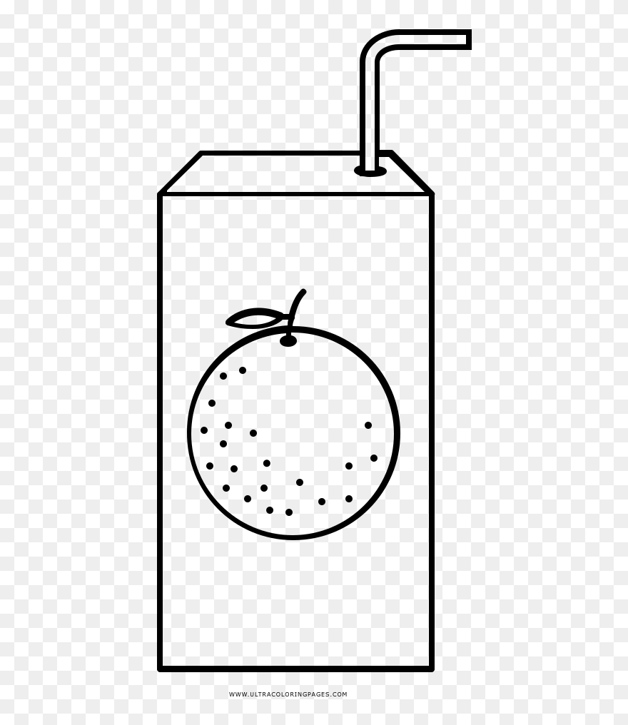 Coloring Clipart Juice - Dibujo De Jugo Para Colorear - Png Download