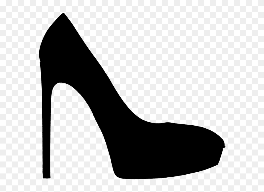 Heels Clipart Printable - Silhouette High Heel Clipart - Png Download