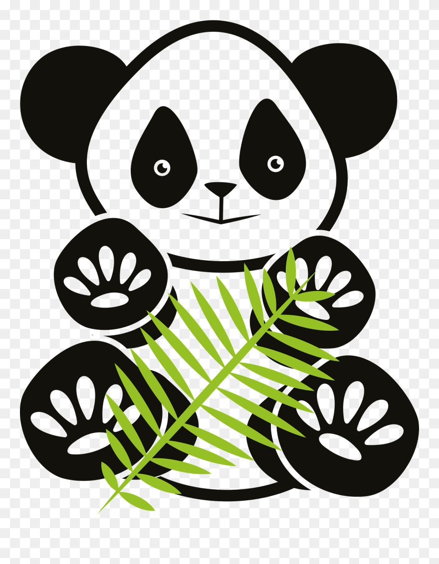 Panda Bamboo Clipart - Png Download