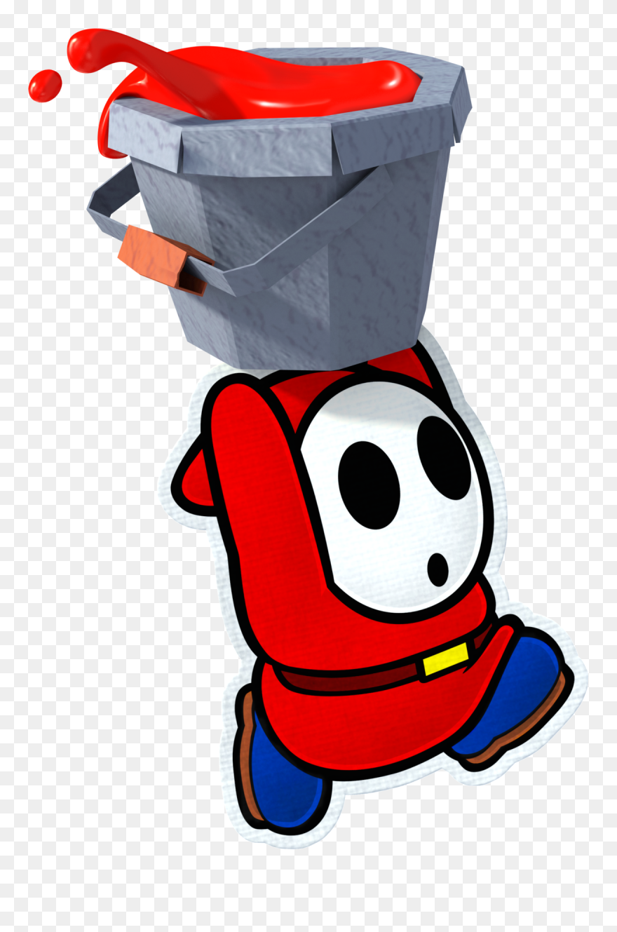 Paper Mario Color Splash Shy Guy Clipart