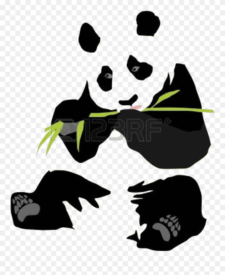 Panda On Board Clipart