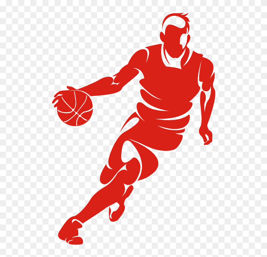 Basketball Football Player Clip Art - Clipart Basketball Player Png Transparent Png