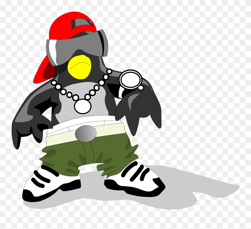 Rapper Penguin Clipart