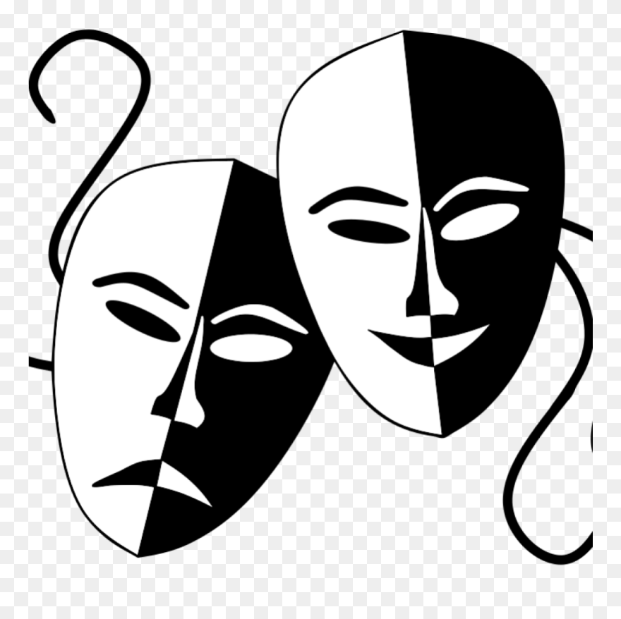Sad And Happy Mask Png Clipart