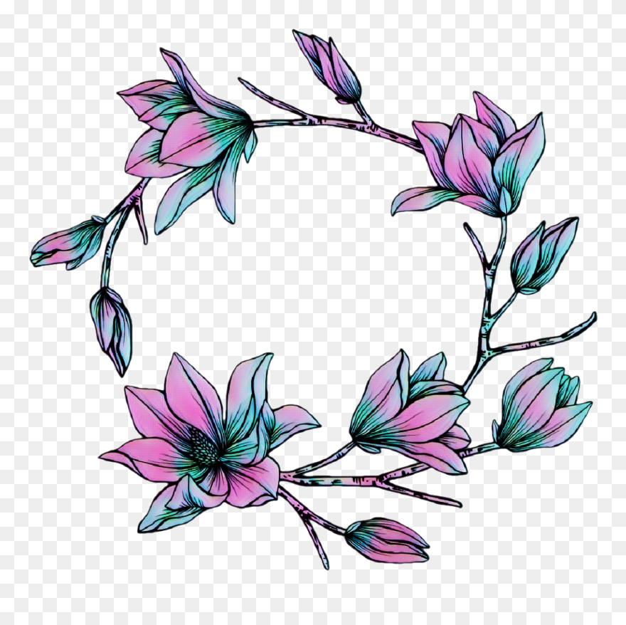 #flowers #florals #magnolia #magnolias #magnoliaflower - Easy Sketch Flower Canvas Clipart