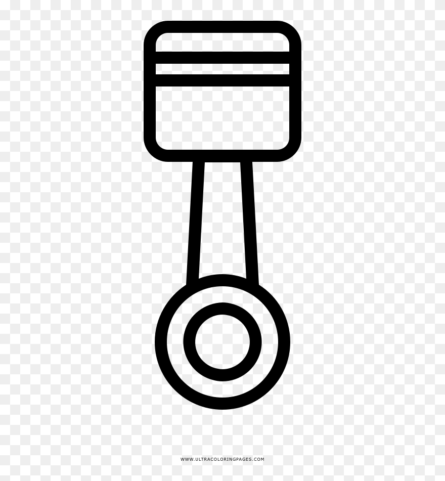 Engine Piston Coloring Page - Circle Clipart