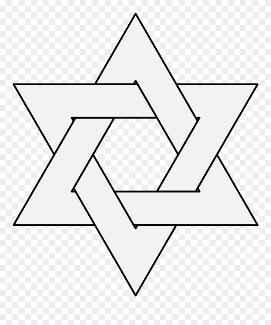 Star Of David Clipart Svg - Jewish Muslim And Christian Symbols - Png Download