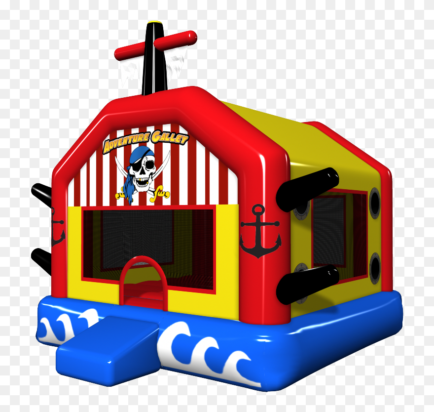Free Bounce House Clipart Svg Free Library Pirate Ship - Inflatable Castle - Png Download